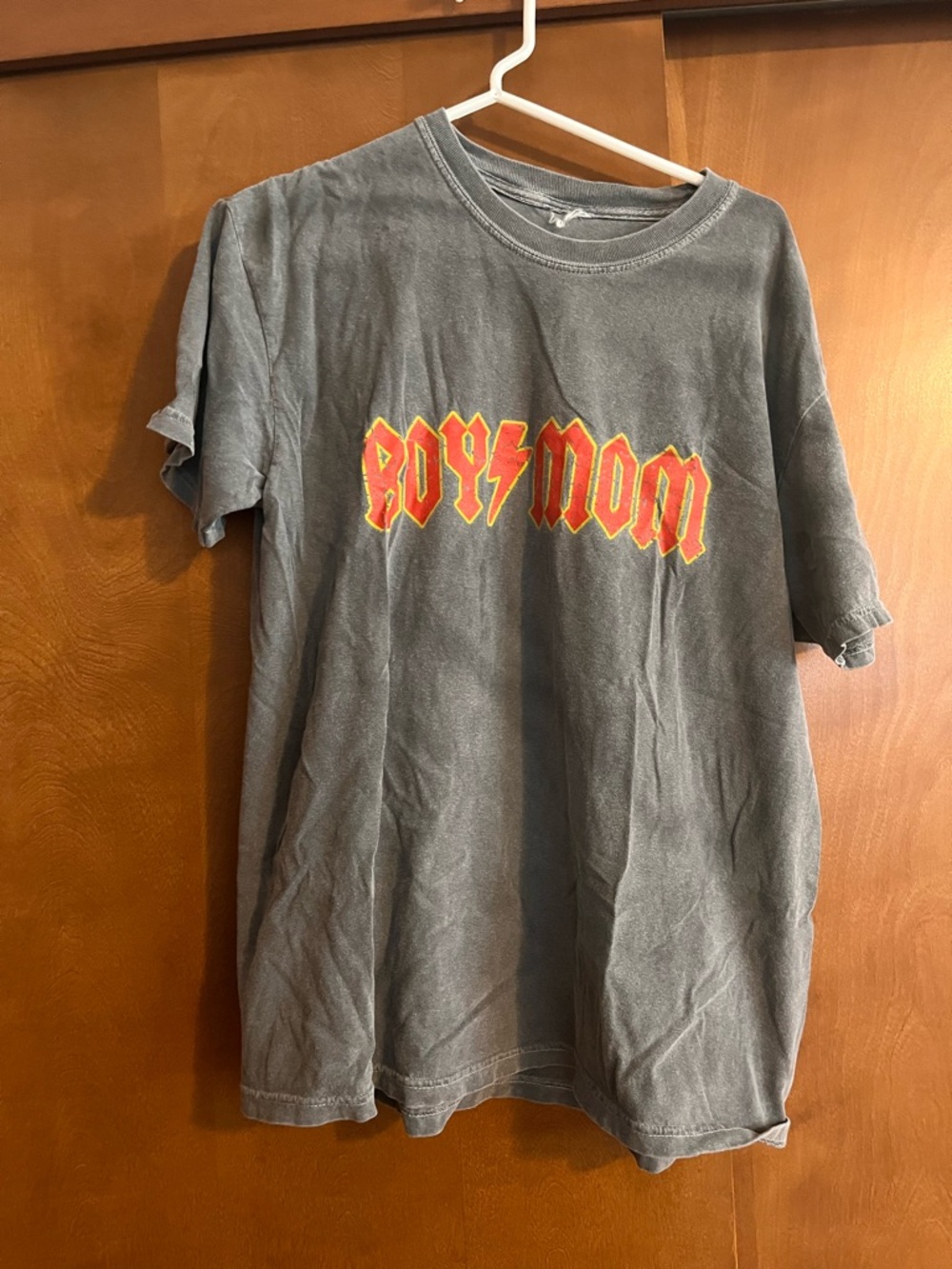 Gray 'Boy's Mom' Graphic Short Sleeve Tee